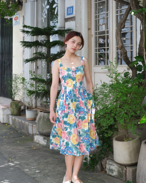Mai Dress - Colourful Roses