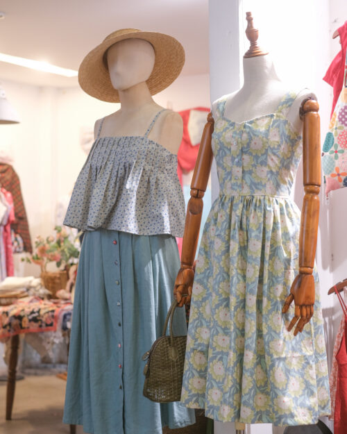 Mai Dress - Blue Tilda Flowers