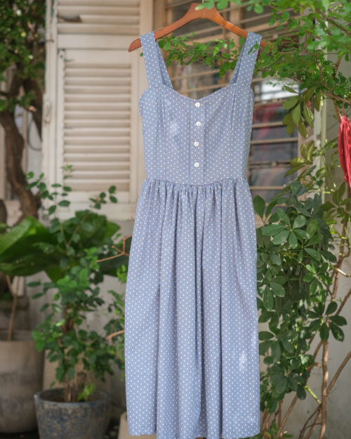 Mai Dress - Blue Marcus Fabric